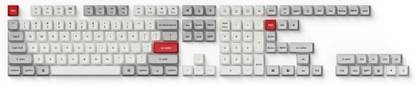 Keychron Double Shot KSA PBT Keycap Full Keycap Set - Light Gray and White Desktop Keyboard Replacement Key