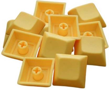 MECKEYS NPKC Blank DSA Keycaps (1u) Yellow Desktop Keyboard Replacement Key