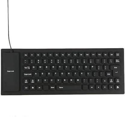 Kinzilla Foldable USB Keyboard for Laptop PC Dust proof and Waterproof Flexible Keyboard KEYBOARD Keyboard Skin