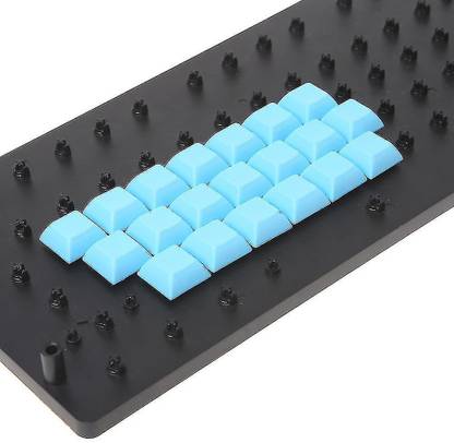 MECKEYS NPKC Blank DSA Keycaps (1u) Cyan Desktop Keyboard Replacement Key