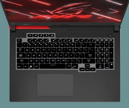RAYA Silicone Keyboard Skin Cover for 2022 / 2023 ASUS ROG Strix G17 and ASUS ROG Strix Scar 17 Gaming Laptop Keyboard Skin