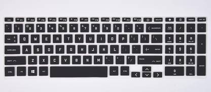 Saco Keyboard Protector Silicone Skin Cover for HP Victus 11th Gen Intel Core FHD Gaming Laptop 16-d0361TX (Black) Keyboard Skin