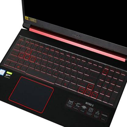 Saco Silicone Keyboard Skin Cover Compatible for Acer Nitro 5 Gaming AN515-57 Laptop - launch year 2021 Keyboard Skin