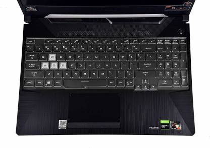 Saco Silicone Keyboard Cover Skin for ASUS TUF Gaming A15 FA506QM-HN008W 15.6 Inch Laptop Keyboard Protector Keyboard Skin