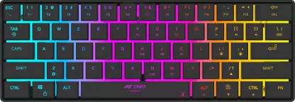 Ant Esports MK 1500 Mini / 60% Pro RGB, Type-C Charging, 1000 mAh battery, Membrane Wireless Tenkeyless Gaming Keyboard Compatible with Desktop, Laptop, Mac with gaming mode