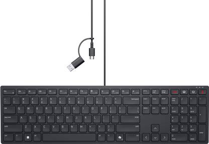 DELL KB525C Wired USB Standard Desktop Keyboard Compatible with Desktop, Laptop, Mac