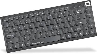 Quantron QKB-17, MINI KEYBOARD COMPACT AND SLEEK DESIGN Wired USB Laptop-size Multi-device Keyboard Compatible with Desktop, Laptop, Mac