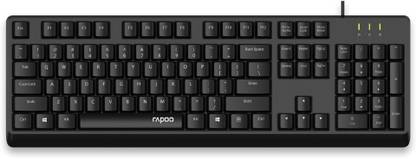 RAPOO NK1900 Wired USB Standard Desktop Keyboard Compatible with Desktop, Laptop, Mac