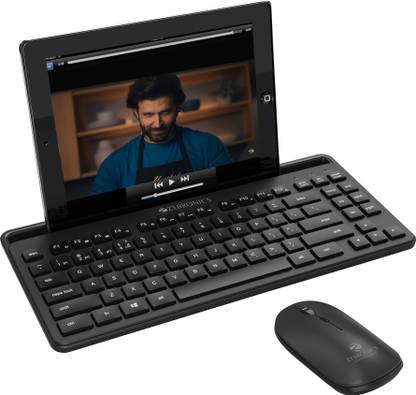 ZEBRONICS ZEB-COMPANION 110 wireless keyboard mouse combo with Bluetooth connection. Wireless Standard Multi-device Keyboard Compatible with Desktop, Laptop, Mac Zebronics Companion 110