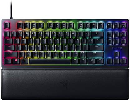 Razer Huntsman V2 Tenkeyless - Optical (Clicky Purple Switch) RZ03-03940300-R3M1 Wired USB Tenkeyless Gaming Keyboard Compatible with Desktop, Laptop, Mac