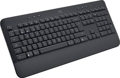 Logitech Signature K650 Bluetooth Standard Desktop Keyboard Compatible with Desktop, Laptop, Mac Full-Size,BLE Bluetooth/Logi Bolt USB Receiver,Comfort Deep-Cushioned Keys