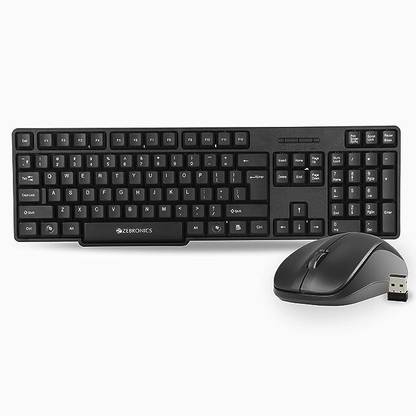ZEBRONICS Zeb-Companion 107 and Mouse Combo with Nano Receiver Wireless Standard Laptop Keyboard Compatible with Desktop, Laptop, Mac COMPANION-107 / COMPANION-107 Keyboard & Mouse Combo