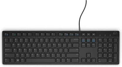 DELL KB216 USB Wired Keyboard Wired USB Standard Desktop Keyboard Compatible with Desktop, Laptop, Mac stand support,multimedia_keys
