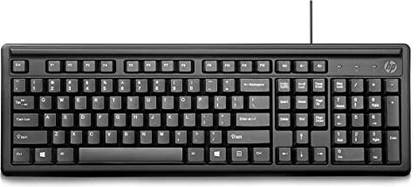 HP k100 Wired Wired USB Standard Desktop Keyboard Compatible with Desktop, Laptop, Mac k100