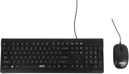 Acer ZC.A01SI.052 Wired Keyboard And Mouse Wired USB Standard Desktop Keyboard Compatible with Desktop, Laptop, Mac