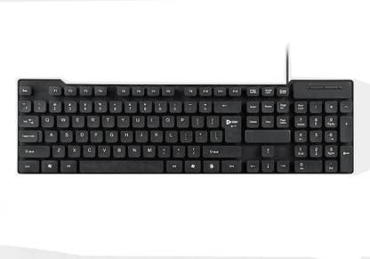 Enter TypeEasy Wired USB Standard Desktop Keyboard Compatible with Desktop, Laptop, Mac Easy to Use,Plug and Play,Quick, Comfy Durable body