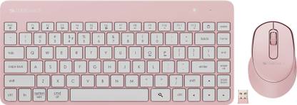ZEBRONICS Companion 201 Wireless Standard Desktop Keyboard Compatible with Desktop, Laptop, Mac 83 Keys, AI Assist Key, 12 Multimedia Keys, 1600 DPI, 3 Buttons Silent Operation