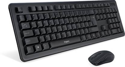 FINGERS Duo-Recharge Combo With Mouse Wireless Standard Desktop Keyboard Compatible with Desktop, Laptop, Tablet, iPad, Mac Easy to Use,Plug and Play,Quick, Comfy Durable body