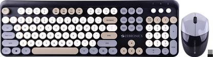 ZEBRONICS Zeb-companion 301 Wireless Standard Desktop Keyboard Compatible with Desktop, Laptop, Mac Companion 301 Retro Style Wireless Mouse & Keyboard combo Nano receiver
