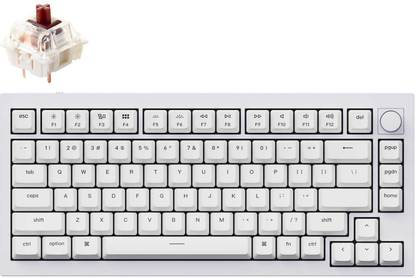 Keychron Q1 Wired Hot-swappable Mechanical Keyboard/ Shell white/ Knob Wired USB Laptop-size Desktop Keyboard Compatible with Desktop, Laptop, Mac