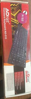 ADNET POWER OF SPEED AD510PS2 PS2 Standard Desktop Keyboard Compatible with Desktop, Laptop, Mac