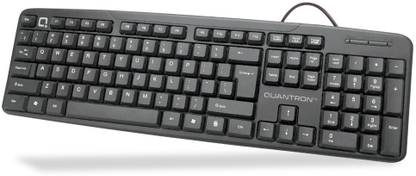 Quantron QKB-11 Wired USB Standard Desktop Keyboard Compatible with Desktop, Laptop, Mac Easy to Use,Plug and Play,Quick, Comfy Durable body