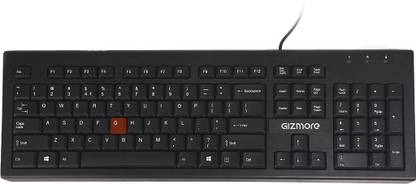 Gizmore GIZ-KB01 Wired USB Standard Desktop Keyboard Compatible with Desktop, Laptop, Mac Easy to Use,Plug and Play,Quick, Comfy Durable body