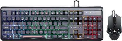 ZEBRONICS ZEB-KKB 3 Wired USB Standard Desktop Keyboard Compatible with Desktop, Laptop, Mac Easy to Use,Plug and Play,Quick, Comfy Durable body