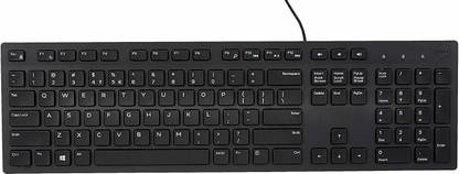 DELL KB216 Multimedia Keyboard with USB Interface, Plunger Keys Technology & Chiclet Wired USB Standard Desktop Keyboard Compatible with Desktop, Laptop, Mac Key Style, Hot Key-Volume, Mute, Play/Pause, Backward, Forward, Warranty 1 Year