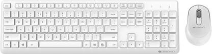 ZEBRONICS Zeb Companion 200 Wireless Combo with Silent Operation Mouse, Power Saving Mode Wireless Desktop Keyboard  (White)
