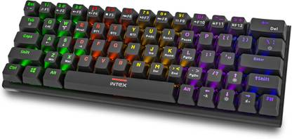 Intex Caliber Plus Mechanical Wireless Keyboard IT-WLKBM02 Wireless Laptop-size Desktop Keyboard Compatible with Desktop, Laptop, Mac