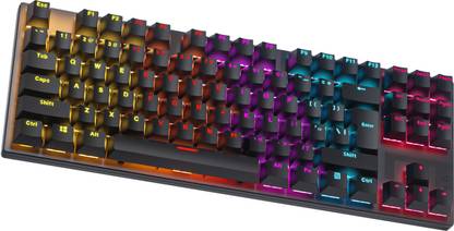 Verilux 87 Keys RGB Keyboard Wired Gaming Keyboard Wired USB Standard Desktop Keyboard Compatible with Desktop, Laptop, Mac