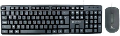 Live Tech Decode Mouse Keybord Combo Wired USB Standard Desktop Keyboard Compatible with Desktop, Laptop, Mac