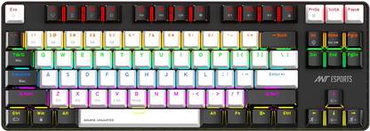 Ant Esports MK4500 Pro TKL I Red Switch 87 Keys Mechanical 2.4G/BT5.0/Wired Wireless Standard Gaming Keyboard Compatible with Desktop, Laptop, Mac multimedia_keys,MK4500 Pro