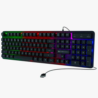 ZEBRONICS TRANSFORMER-K1 Wired USB Standard Gaming Keyboard Compatible with Desktop, Laptop, Mac multimedia_keys,TRANSFORMER-K1
