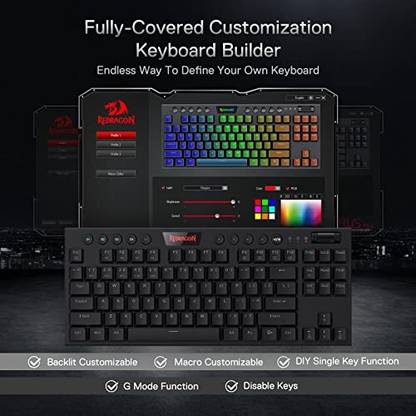 Redragon K621 Wired USB Standard Gaming Keyboard Compatible with Desktop, Laptop, Mac
