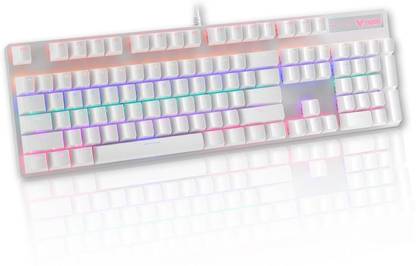 RAPOO V500PRO Bluetooth Standard Gaming Keyboard Compatible with Desktop, Laptop, Mac Easy to Use,Plug and Play,Quick, Comfy Durable body