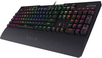 Grega Tech Play Redragon Brahma Pro K586 Wired USB Standard Gaming Keyboard Compatible with Desktop, Laptop, Mac Easy to Use,Plug and Play,Quick, Comfy Durable body