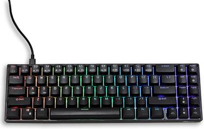 RK ROYAL KLUDGE RK71 Wired USB Laptop-size Gaming Keyboard Compatible with Desktop, Laptop, Mac