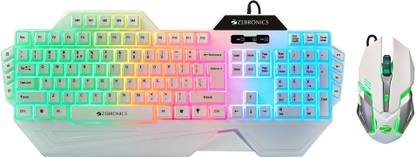 ZEBRONICS Zeb-Optimus(Zeb-KMC 2) Wired USB Standard Gaming Keyboard Compatible with Desktop, Laptop, Mac