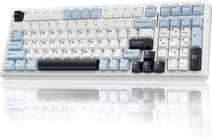 Aula F99 Tri-Mode Hot Swappable, Gasket Structure, Pre-lubed Linear Switches Bluetooth, Wired USB, Wireless Standard Gaming Keyboard Compatible with Desktop, Laptop, Tablet, iPad, Mac