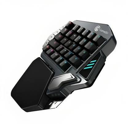 GameSir Z1 -1-handed Mechanical Gaming Keypad, Cherry MX Red for Windows PC & Laptop. Bluetooth, Wireless Handheld Gaming Keyboard Compatible with Desktop, Laptop, Mac