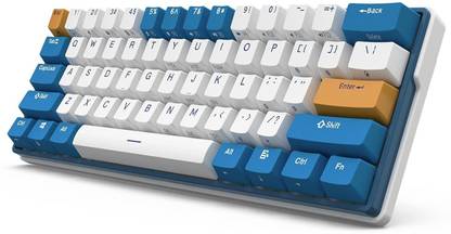 RK ROYAL KLUDGE RK61 Plus Wireless Wireless, Bluetooth, Wired USB Laptop-size Gaming Keyboard Compatible with Desktop, Laptop, Mac
