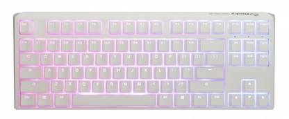 Ducky One 3 TKL Pure White RGB Wired USB Tenkeyless Gaming Keyboard Compatible with Desktop, Laptop, Mac