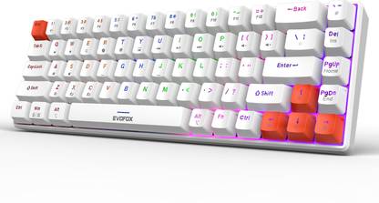EVOFOX Katana S Mini Rechargeable Mechanical Tri-Mode (3xBT, 2.4GHz & Wired) Wireless Tenkeyless Gaming Keyboard Compatible with Desktop, Laptop, Mac