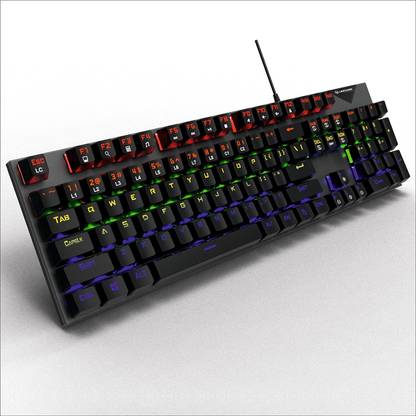 LAPCARE Champ LGK-105 Mechanical Keyboard Wired USB Standard Gaming Keyboard Compatible with Desktop, Laptop, Mac