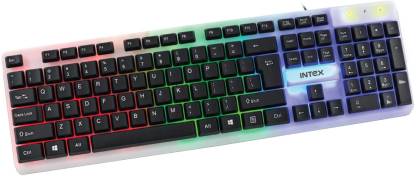 Intex IT-KB331 / Full-Size, RGB Lighting, Membrane Wired USB Gaming Keyboard  (Black)