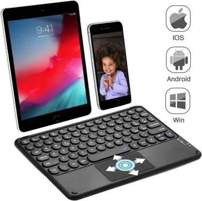Wifton Bluetooth Keyboard Touch Built-in Rechargeable Battery Bluetooth, Wireless Laptop-size Gaming Keyboard Compatible with Desktop, Laptop, Tablet, iPad, Mac