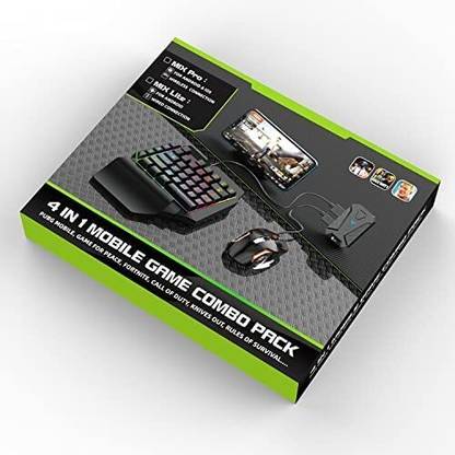 CELMEX Bluetooth Gaming Keyboard Mouse Convertor For Smartphone 4 in 1 Combo  Joystick
