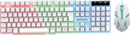 zebion Sensei Gaming Keyboard Mouse Combo Wired USB Standard Gaming Keyboard Compatible with Desktop, Laptop, Mac